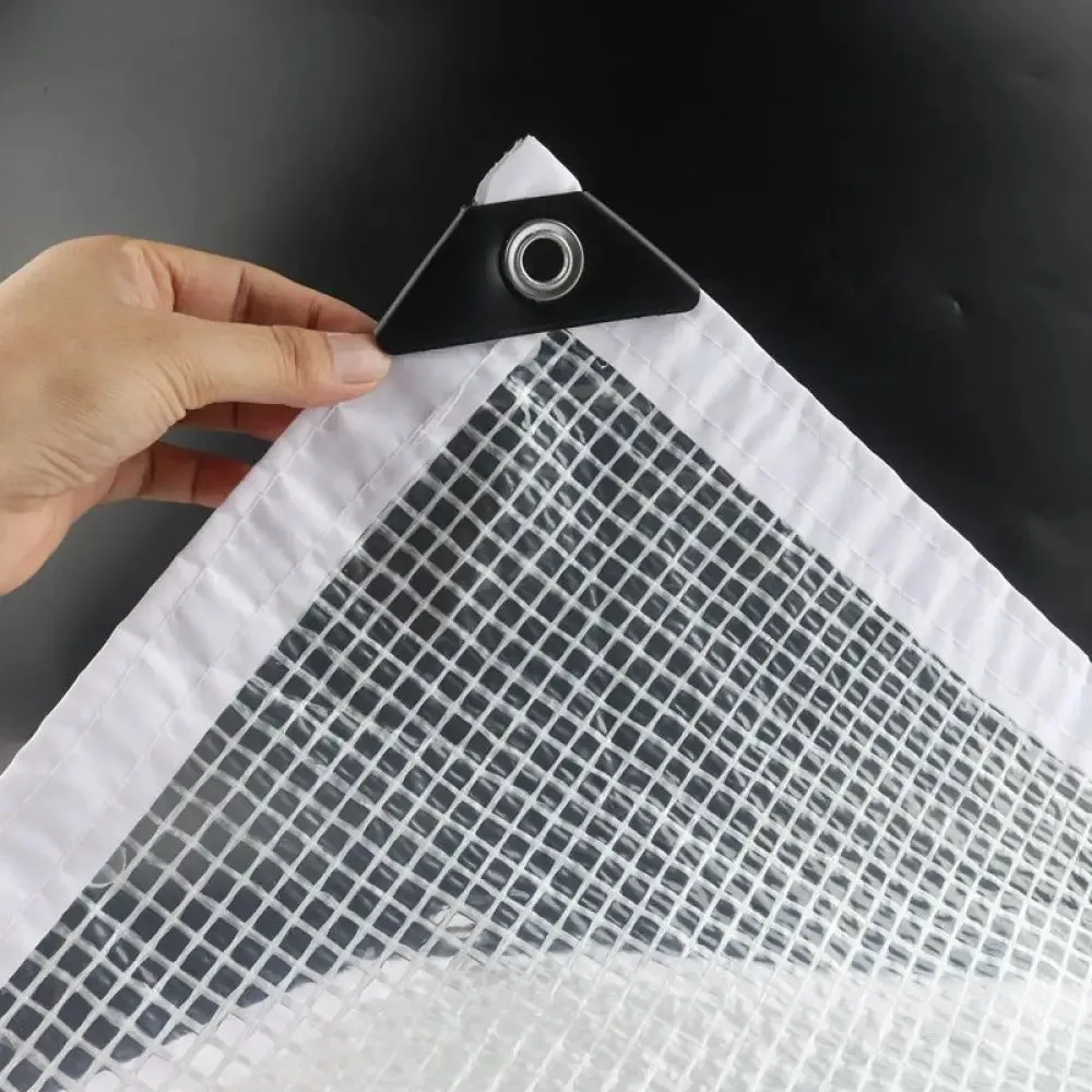 0.33mm Pe Film Thickening Mesh Tarpaulin Waterproof Garden Succulent Plant Cover Balcony Gazebo Rainpoof Canopy Outdoor Awning