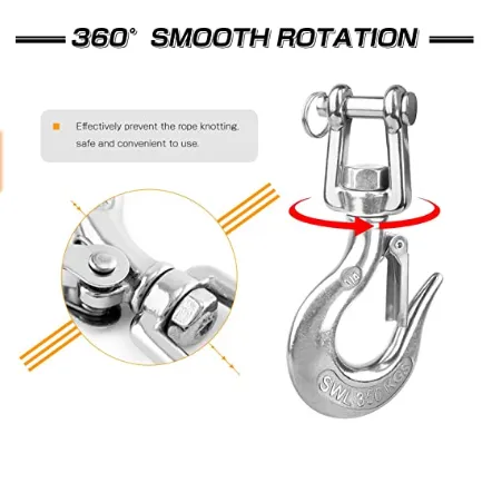 AMYSPORTS 1pcs Heavy Duty Slip Hook Load Tow Chain Clevis Hook