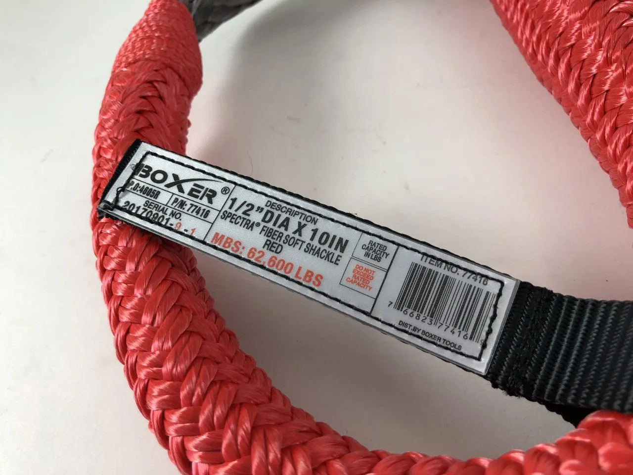 Boxer 1/2" 10" 62600 Lb MBS Soft Shackle