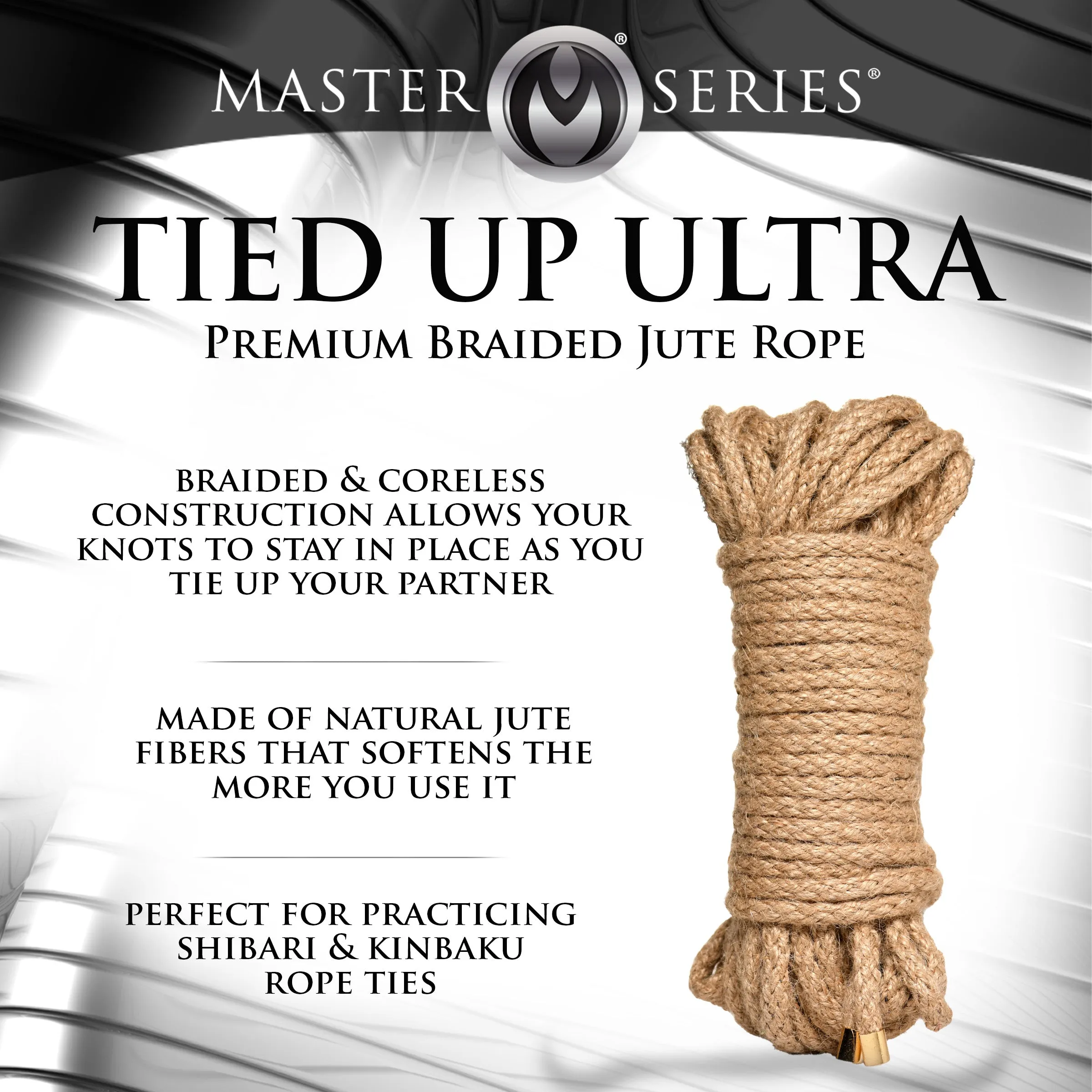 Braided Jute Bondage Rope - 50 Feet