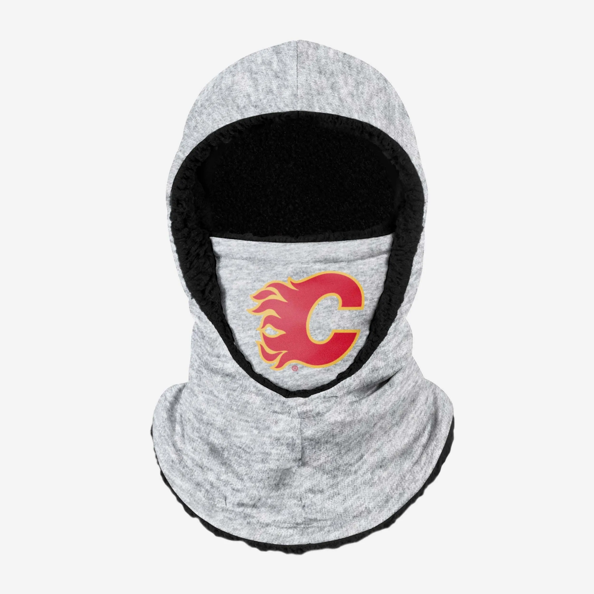 Calgary Flames Heather Grey Big Logo Hooded Gaiter