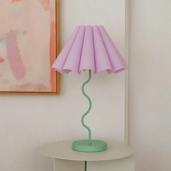 Cora Table Lamp - Lilac   Pastel Green