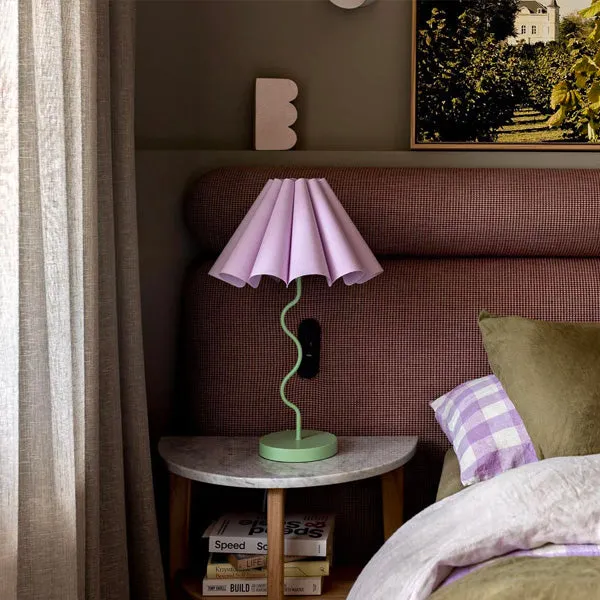Cora Table Lamp - Lilac   Pastel Green
