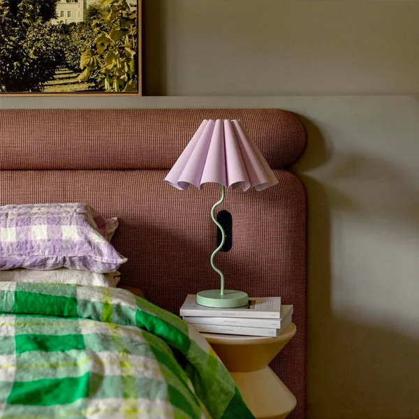 Cora Table Lamp - Lilac   Pastel Green