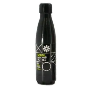 Double Wall Stainless Steel Water Drink Bottle 500ML - Hot And Cold - Black