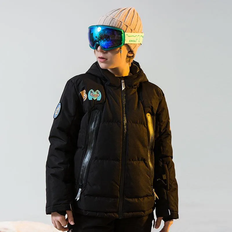 Girl's LD Ski Boundary Line Winter Sportswear Waterproof Ski Jacket