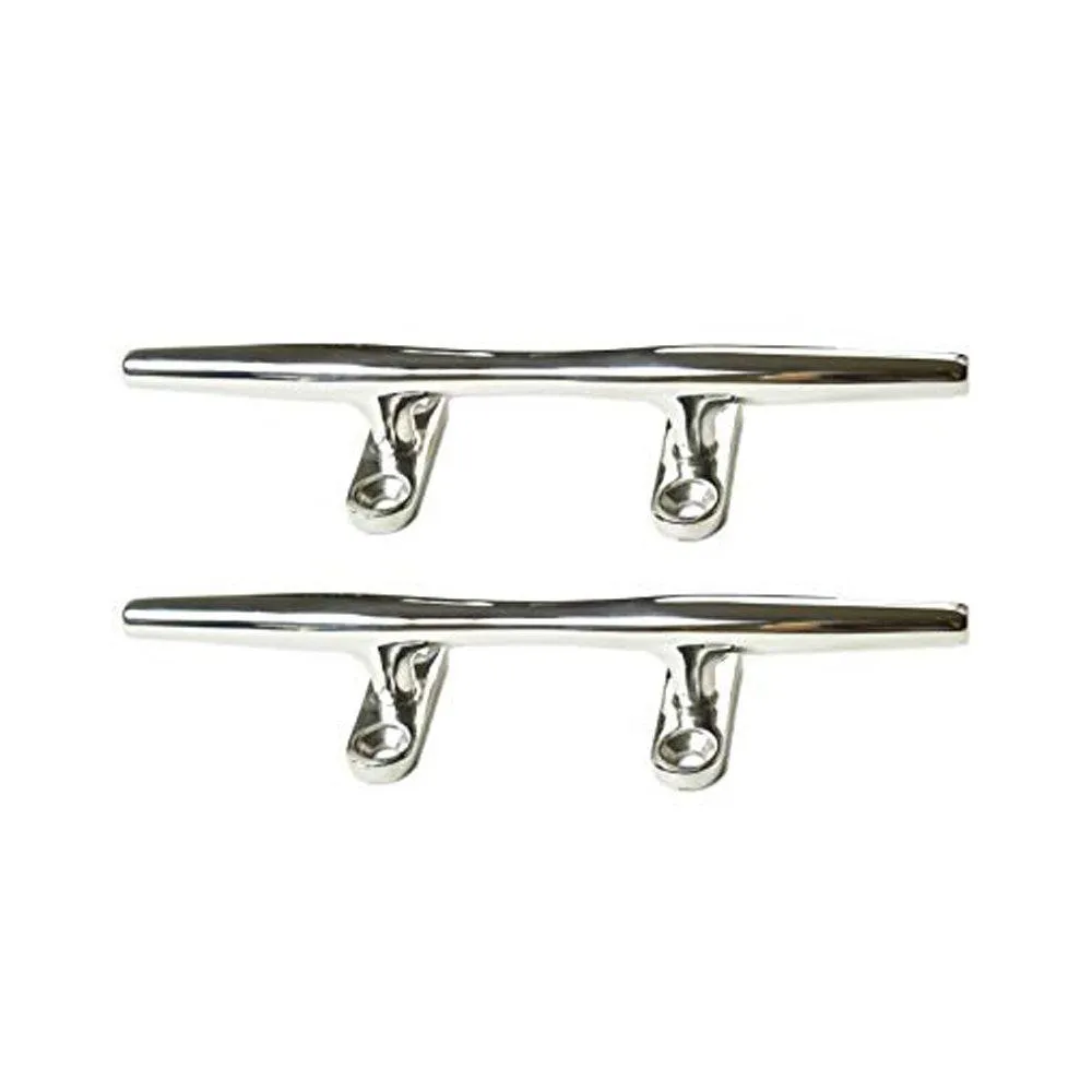 Hollow Base Deck Mooring Rope Tie Cleat for Yacht Size:8" (4pcs)