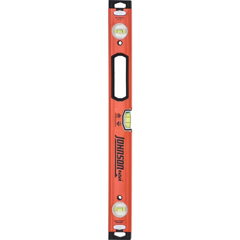Johnson 24 in. Aluminum Heavy Duty Box Level 3 vial