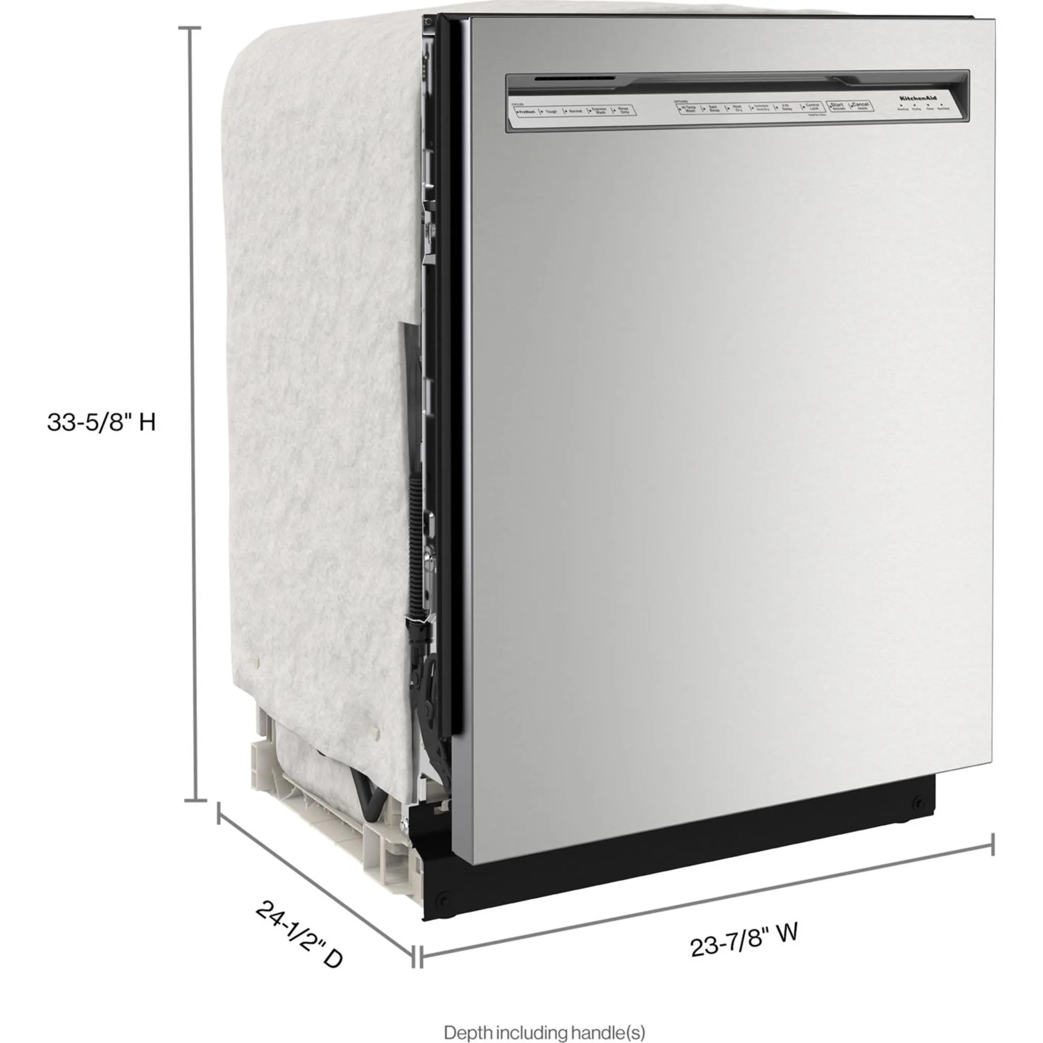 KitchenAid  44 dBA Dishwasher in PrintShield Finish with FreeFlex Third Rack (KDFM404KPS)