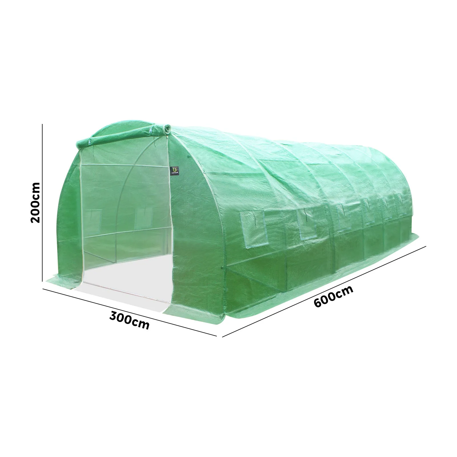 Livsip Greenhouse 6MX3M Walk in Green House Tunnel Plant Garden Shed Storage