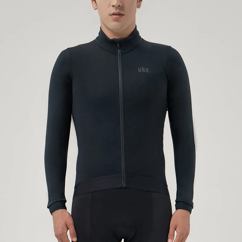 Men's Training Thermal Cycling Jacket Black-Galaxy