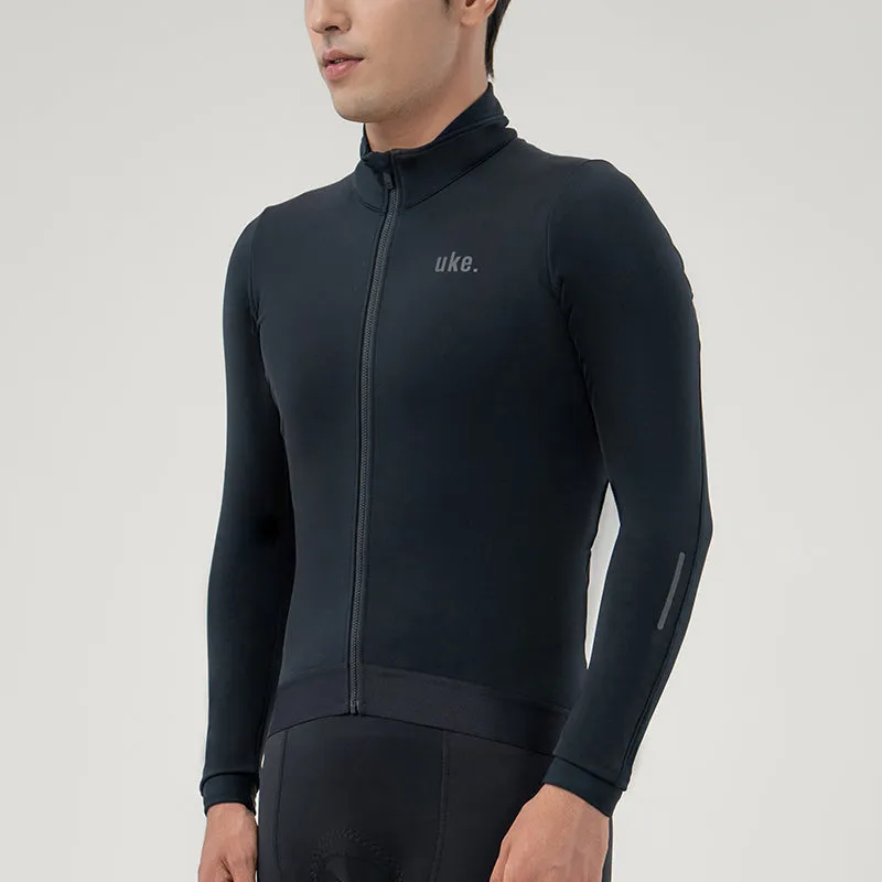 Men's Training Thermal Cycling Jacket Black-Galaxy