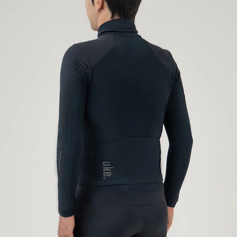 Men's Training Thermal Cycling Jacket Black-Galaxy