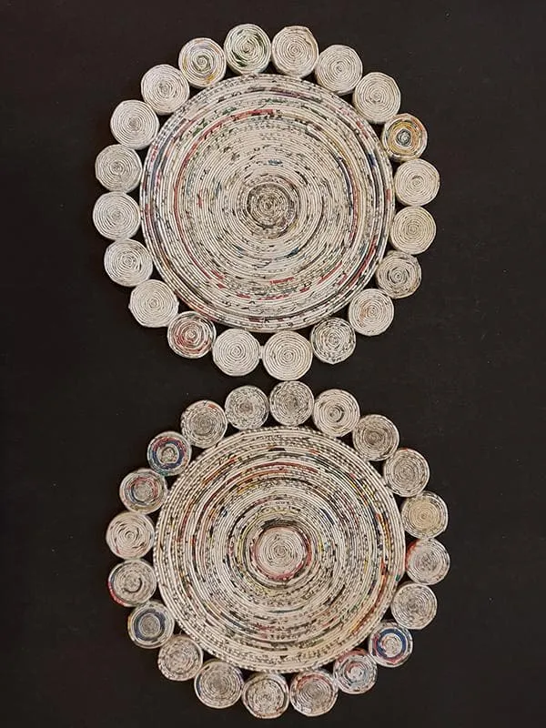 Natural Flower Mats - Set Of 6