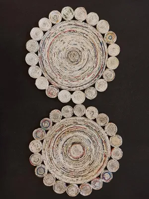 Natural Flower Mats - Set Of 6