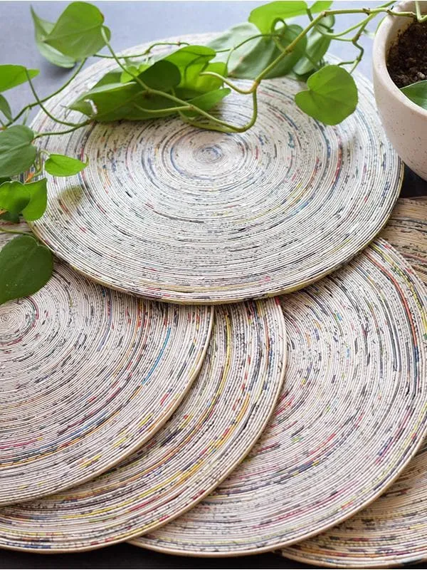 Natural Round Mats - Set Of 6