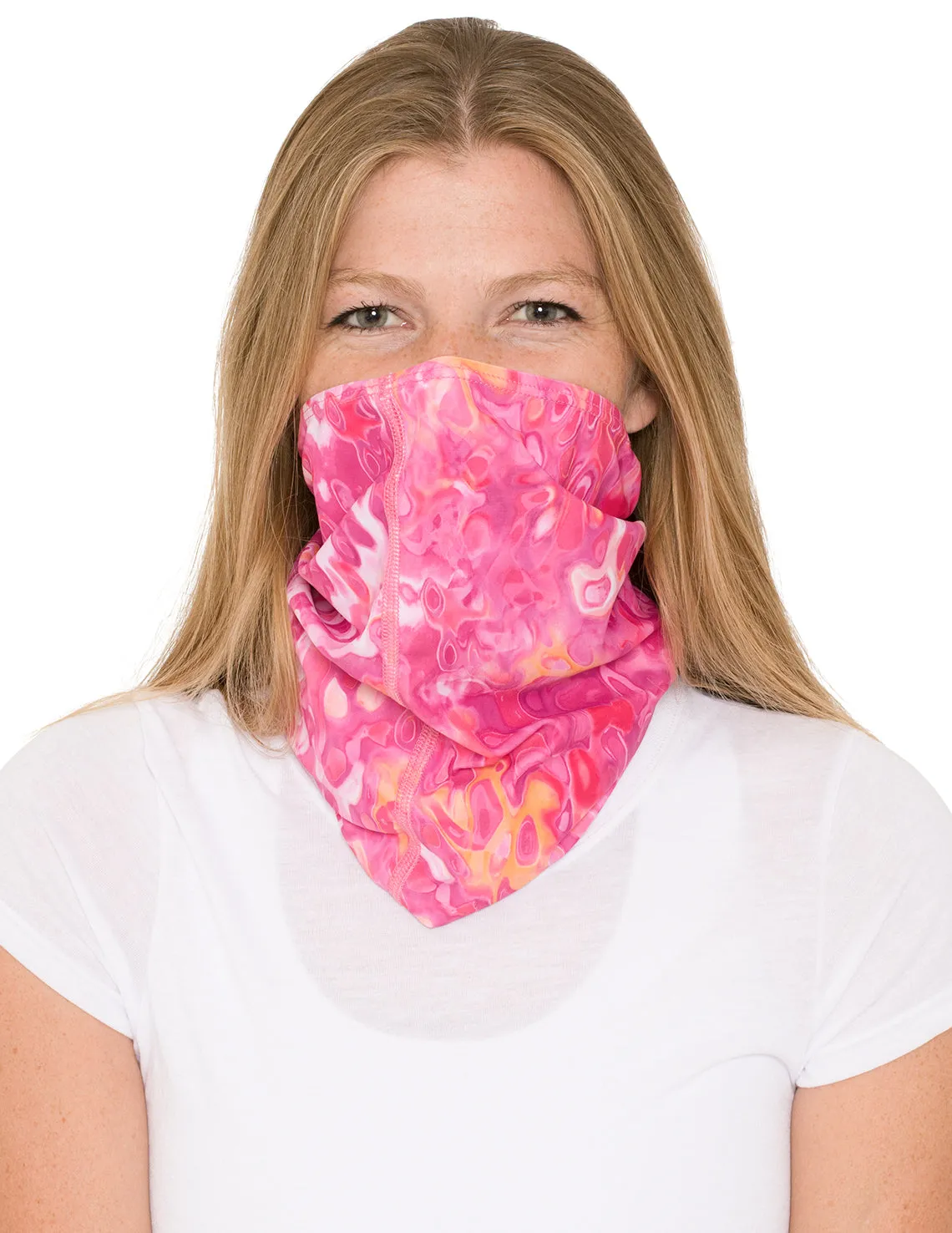 Neck Gaiter | Bandana, Balaclava, Headband | UPF 50  Sun Protection | Fuchsia