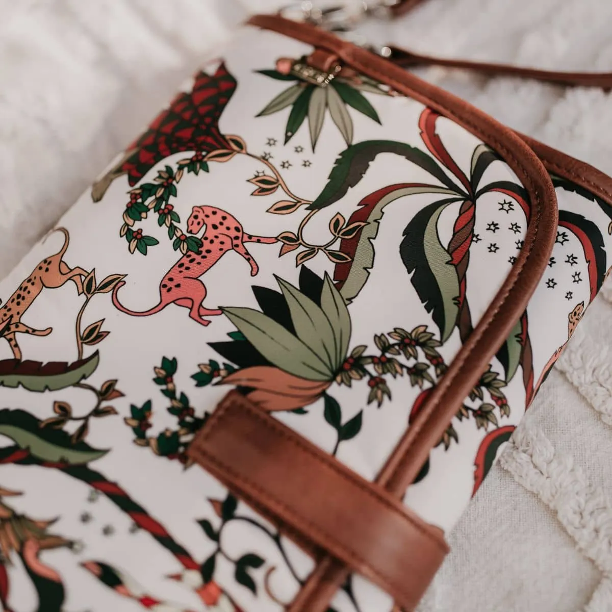 OiOi Change Mat Clutch - Jungle Cream/Tan