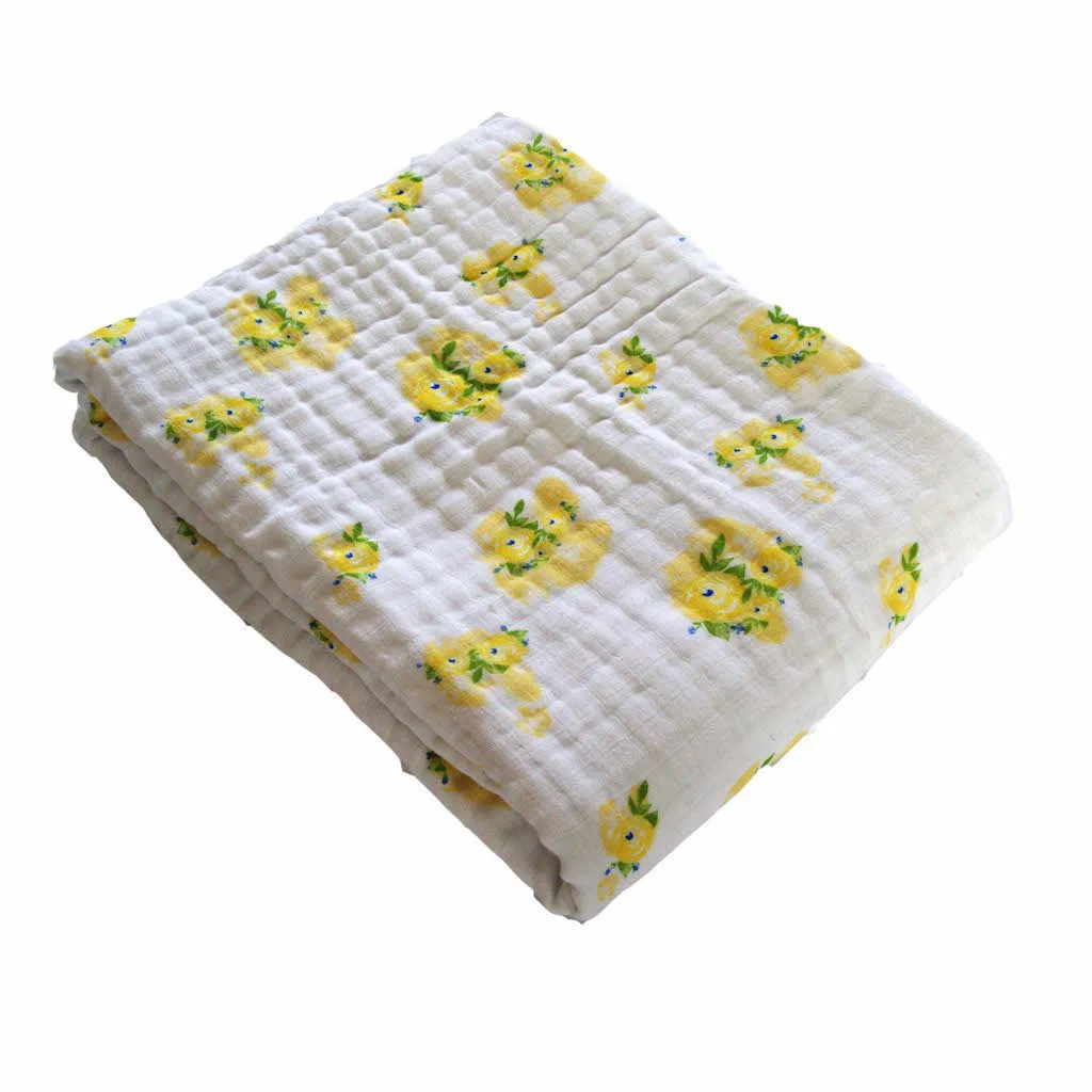 Organic Snuggle Blanket - Yellow Flower