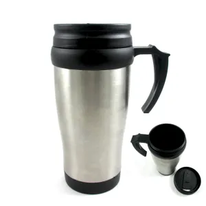 Stainless Steel Insulated Double Wall Travel Coffee Mug Cup 14 Oz Thermo Tea !!