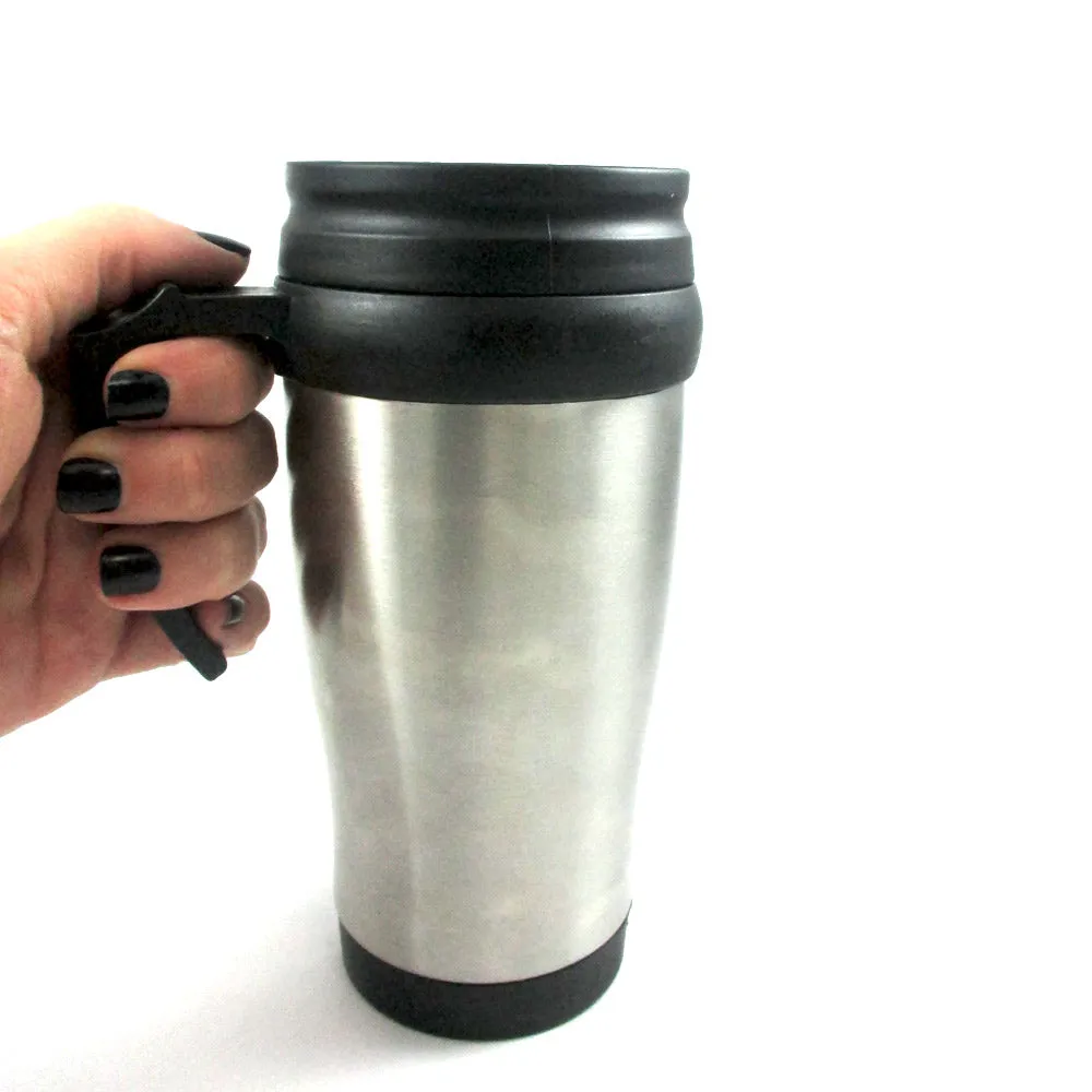 Stainless Steel Insulated Double Wall Travel Coffee Mug Cup 14 Oz Thermo Tea !!